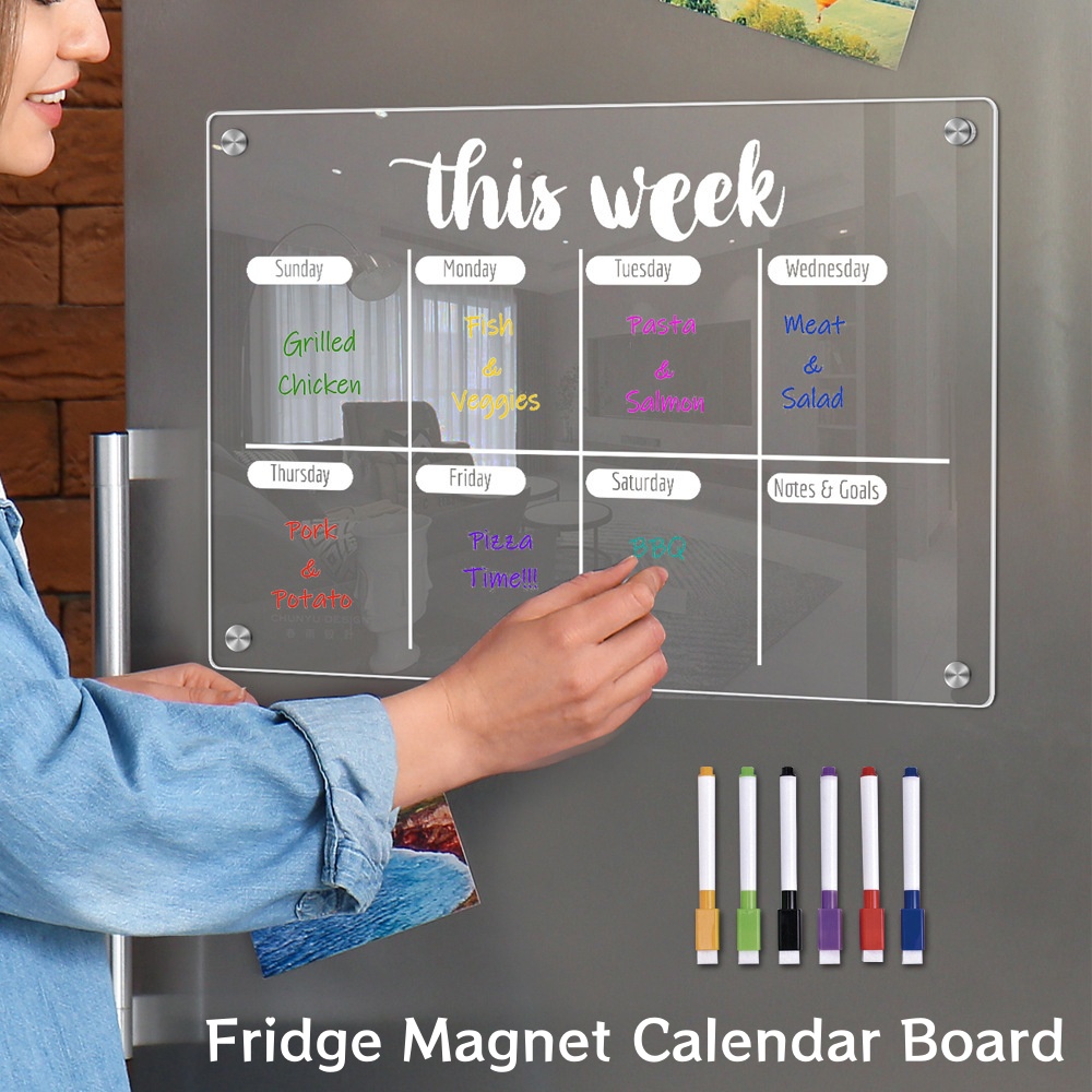Baby Food Schedule - Koelkastmagneet Kalenderbord Weekplanner Herbruikbaar Droog uitwisbaar