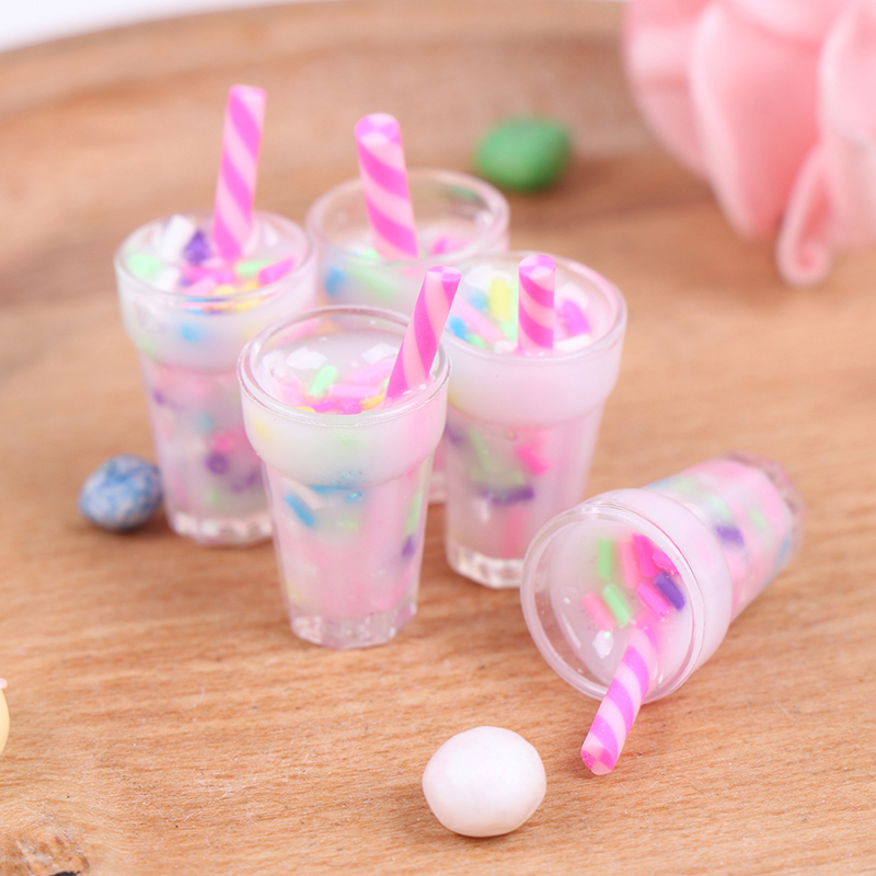 Baby Food Doll - 5 stuks 1:12 poppenhuis miniatuur crème