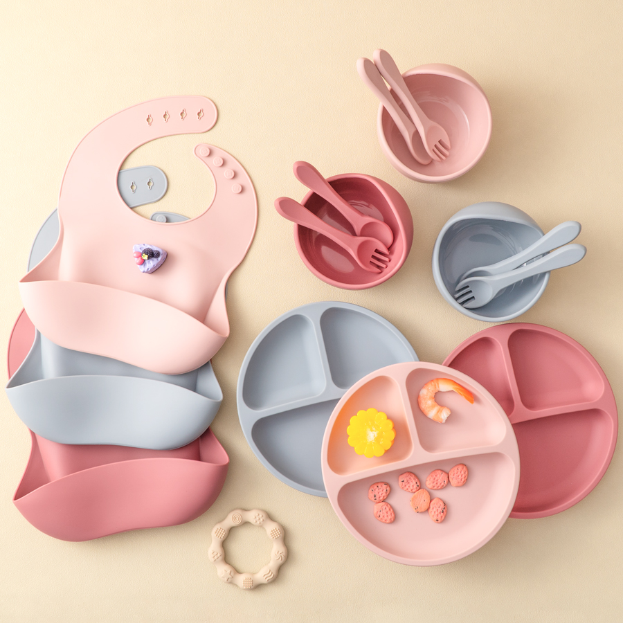 Baby Food Dinner - 5 Stuks Baby Siliconen Voeden Set