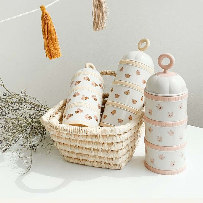 Puree Baby Food - Schattige beer melkpoeder doos babyvoeding accessoires