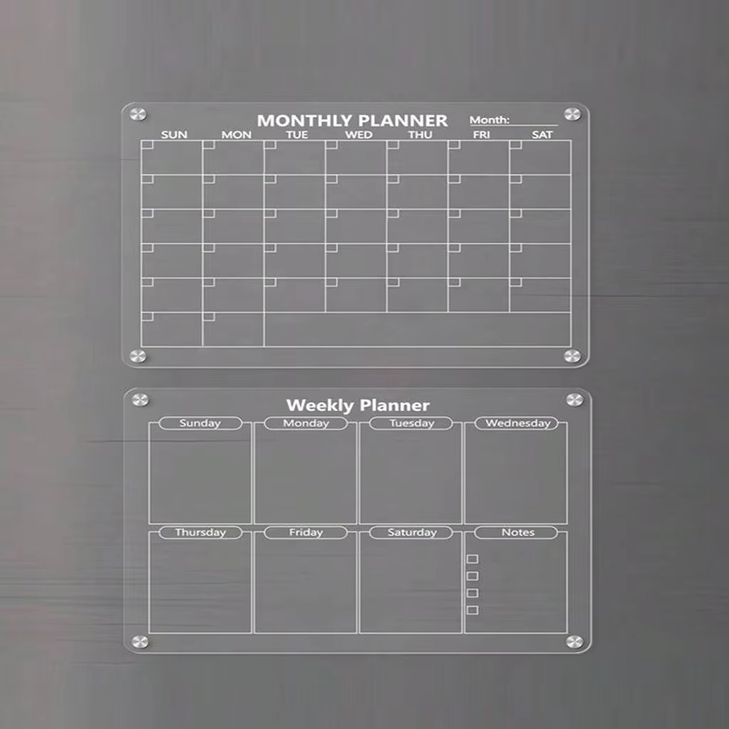 Baby Food Schedule - Magnetische acrylkalender voor koelkast, koelkast, maandelijkse