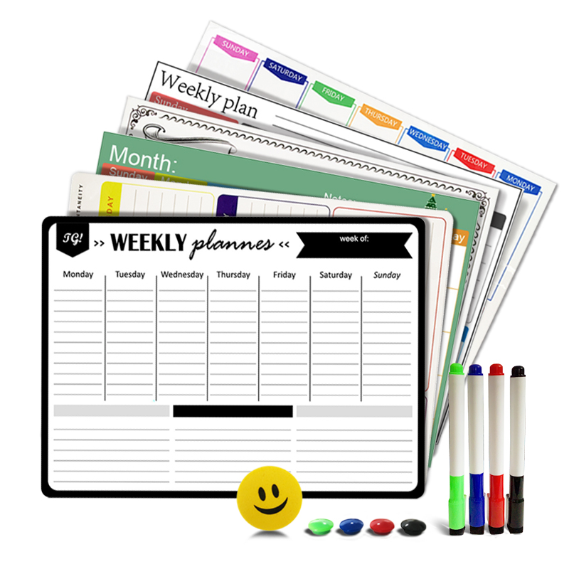 Baby Food Schedule - A3 Magnetische week- en maandplanner Whiteboard