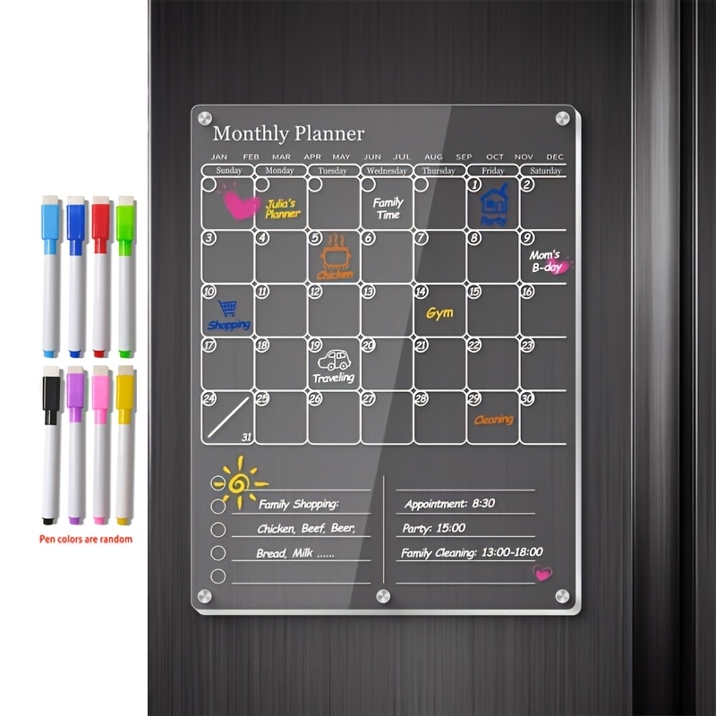 Baby Food Schedule - Acryl magnetische kalender voor de koelkast,