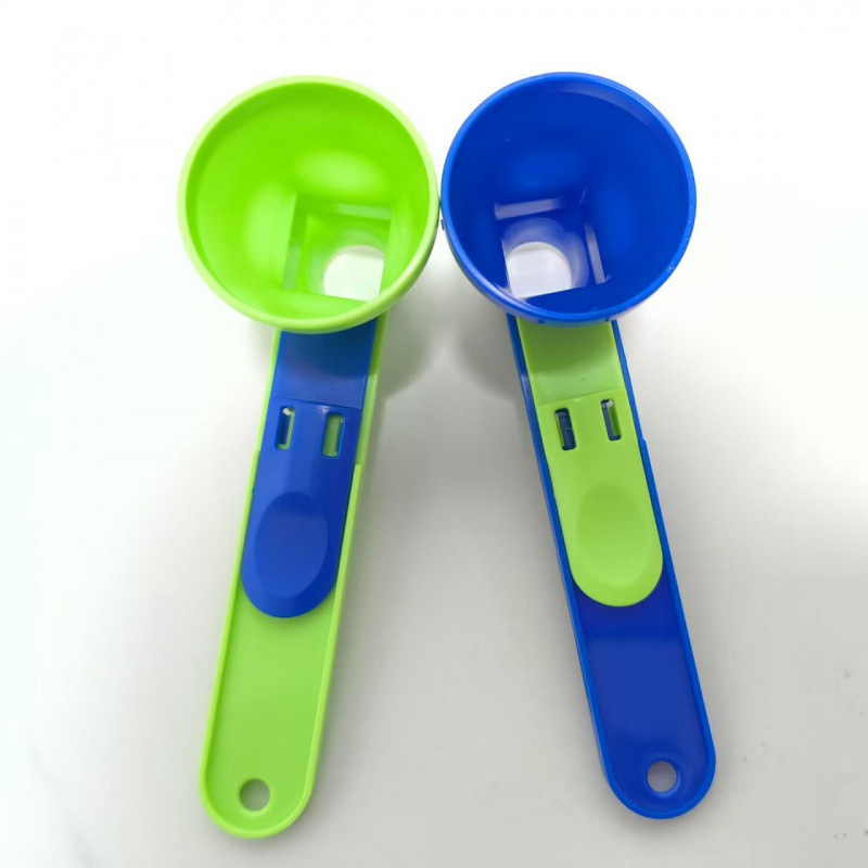 Baby Food Oatmeal - Klittenvrije schuifbare trechtermaatlepel Duurzame PP-eiwitpoederschep voor