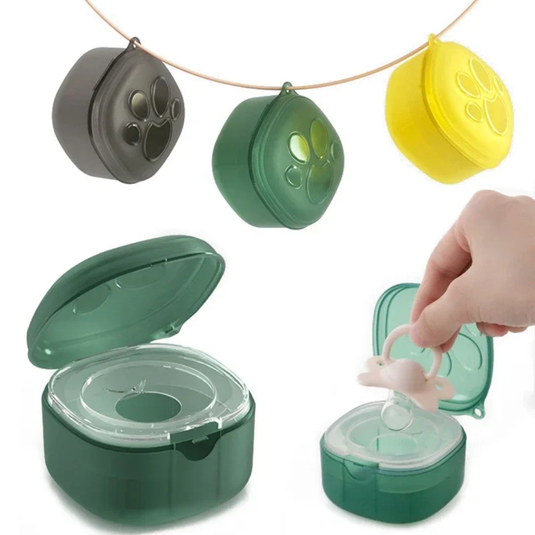 Baby Food Storage - Food Grade Siliconen Fopspeendoos Baby Cartoon