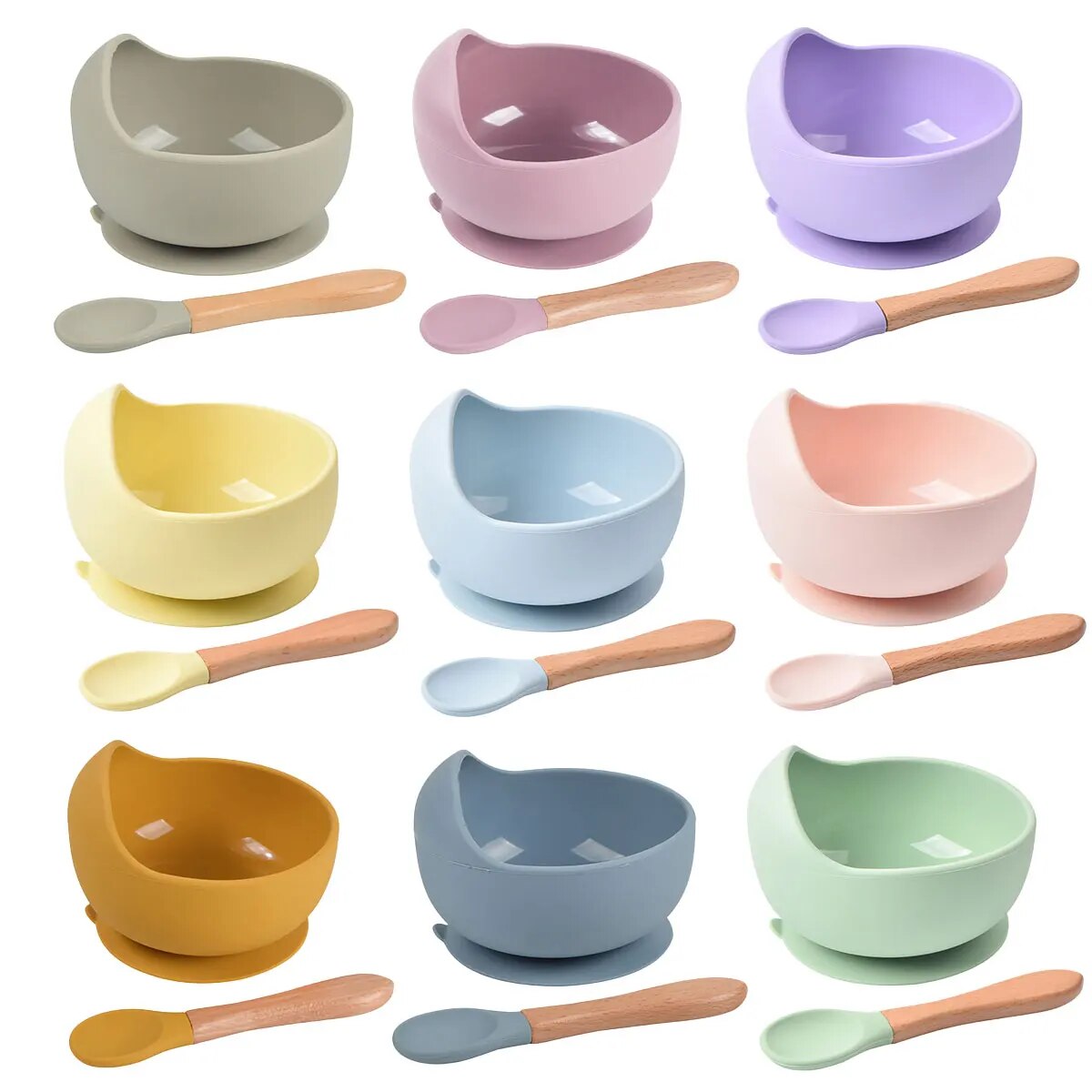 Baby Food Dinner - 2 Stuks Siliconen Baby Voeding Kom