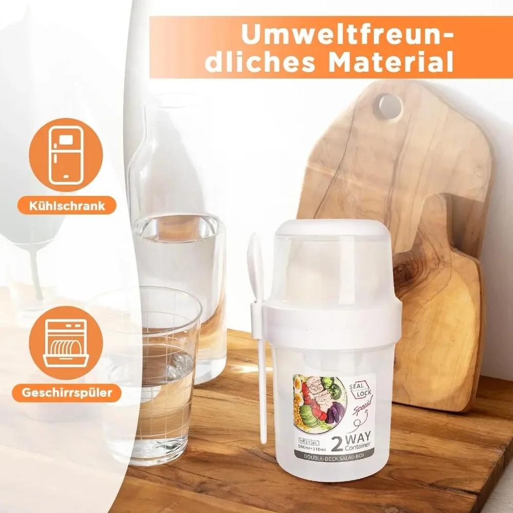 Baby Food Oatmeal - Saladekop Ontbijtbekers Draagbare voedselopslag Bento Box