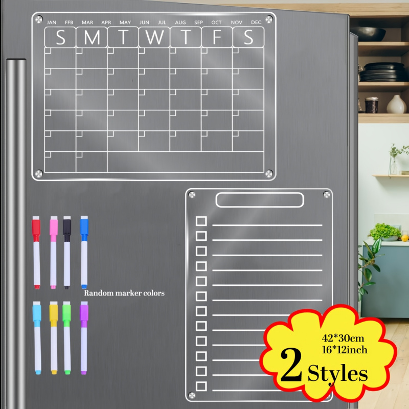 Baby Food Schedule - Acryl magnetische kalender voor de koelkast,