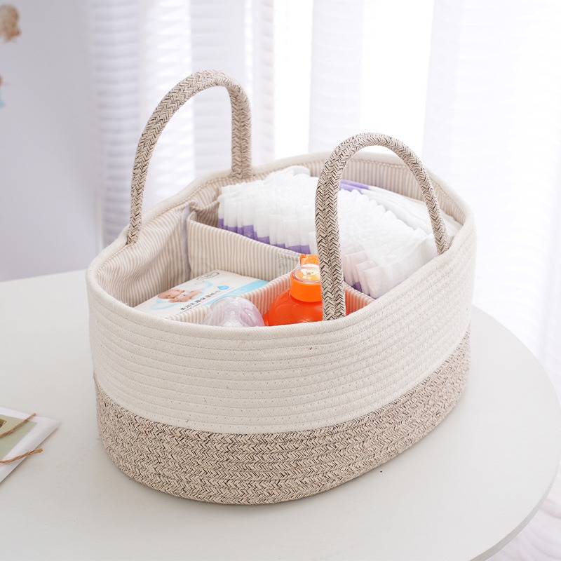 Baby Food Bag - Opvouwbare Luier Caddy Organiseren Katoenen Touw