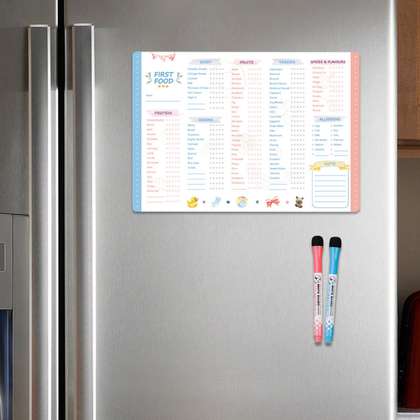 Magnetische checklist voor bab - Baby Food Schedule recensie en prijs