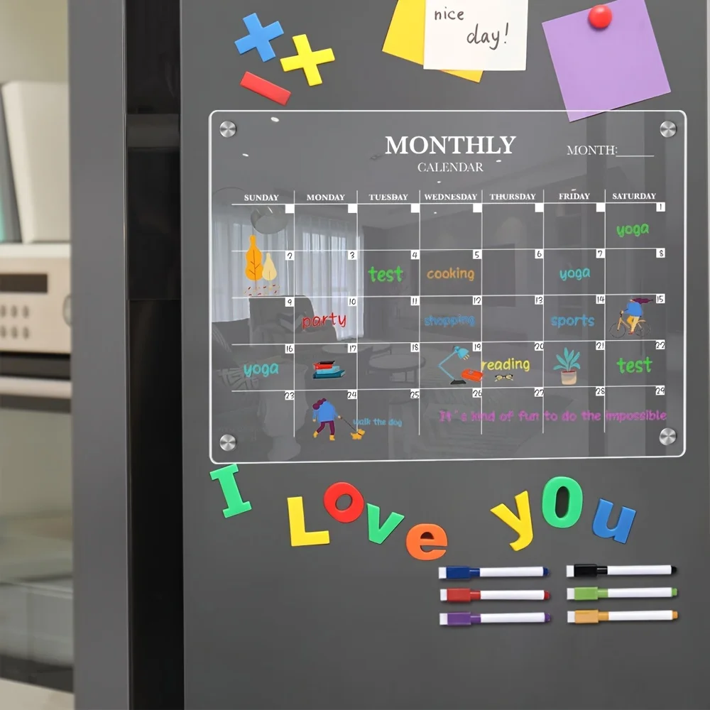 Magnetische acryl droog uitwis - Baby Food Schedule recensie en prijs