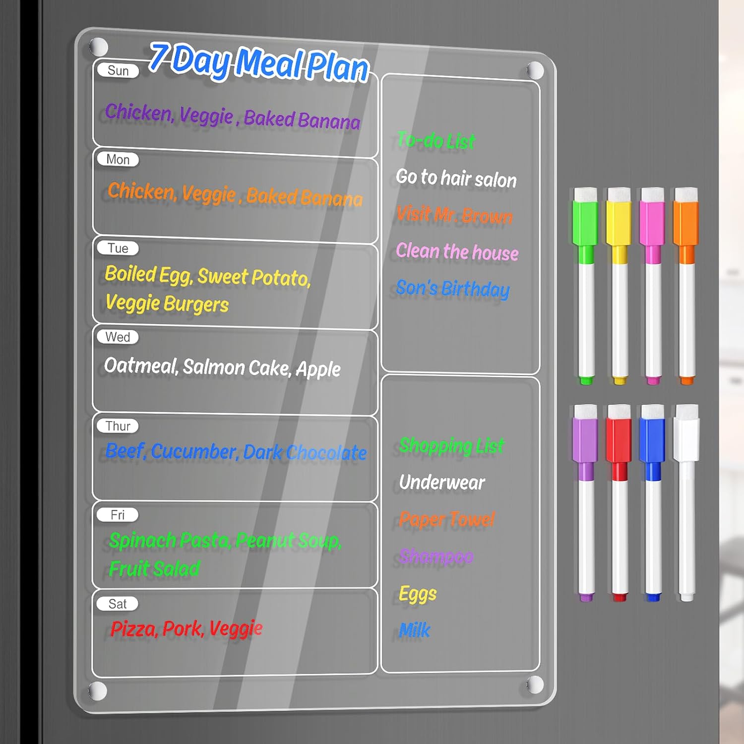 Heldere acryl magnetische koel - Baby Food Schedule recensie en prijs