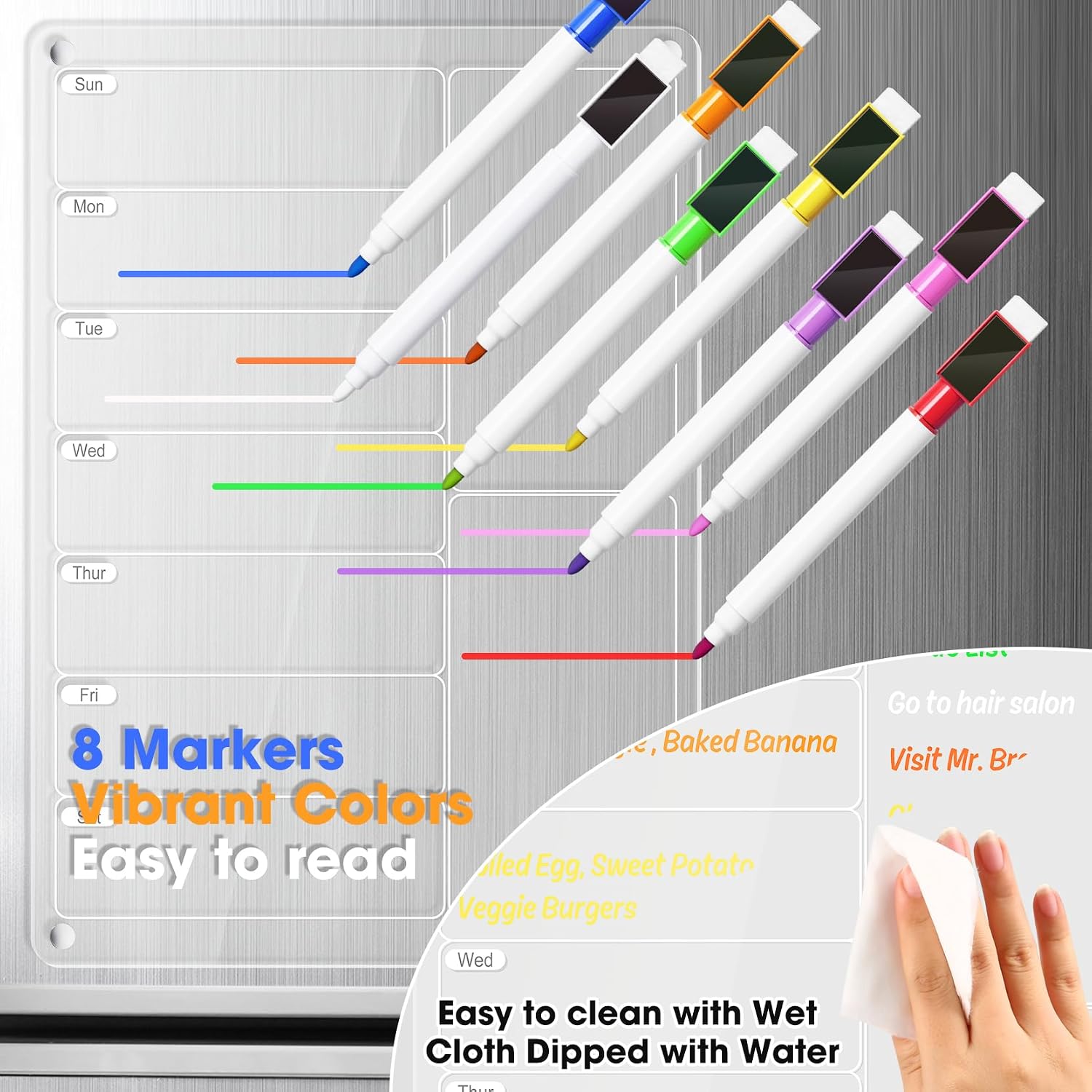 Heldere acryl magnetische koel - Baby Food Schedule recensie en prijs