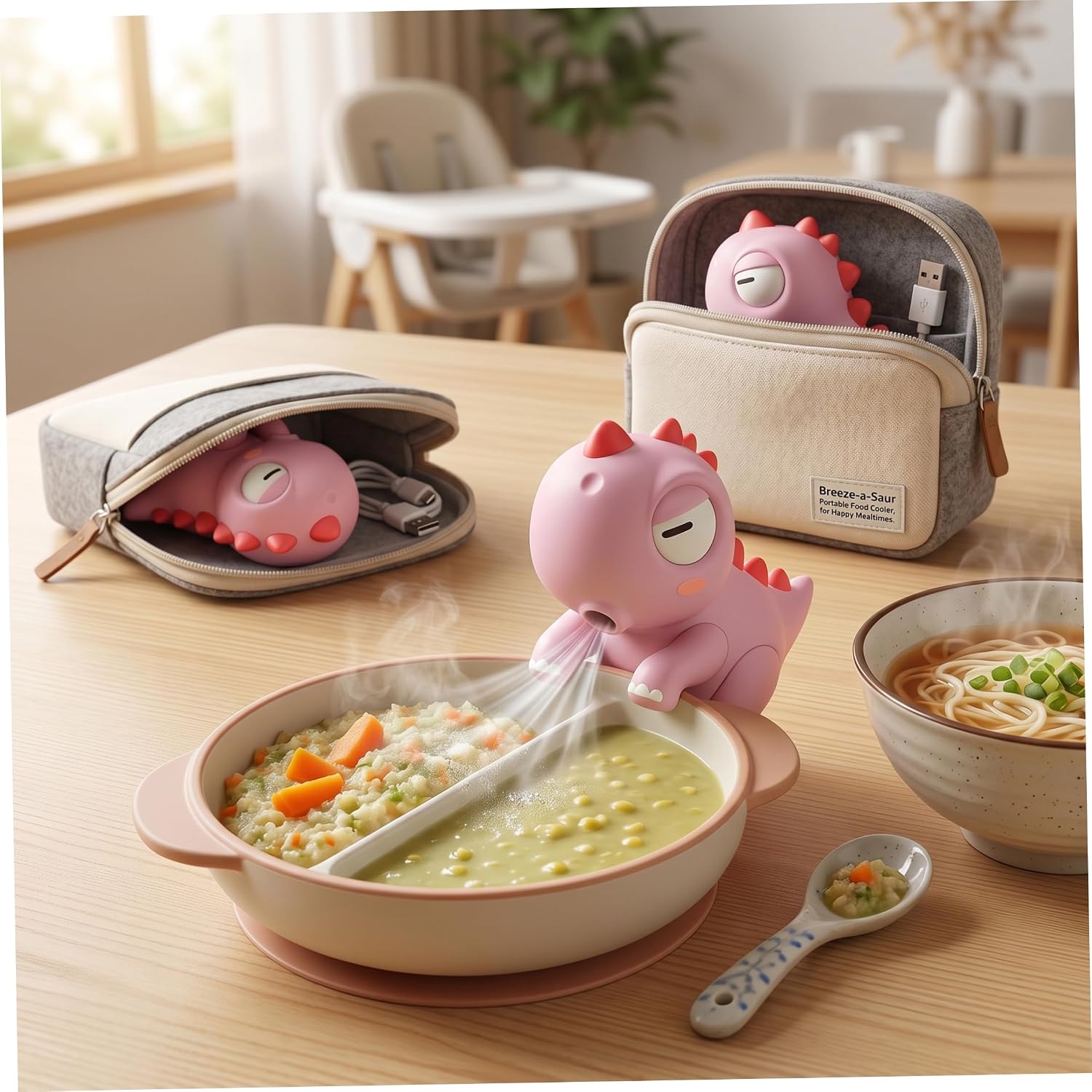 Schattige olifant mini-ventila - Baby Food Dinner recensie en prijs