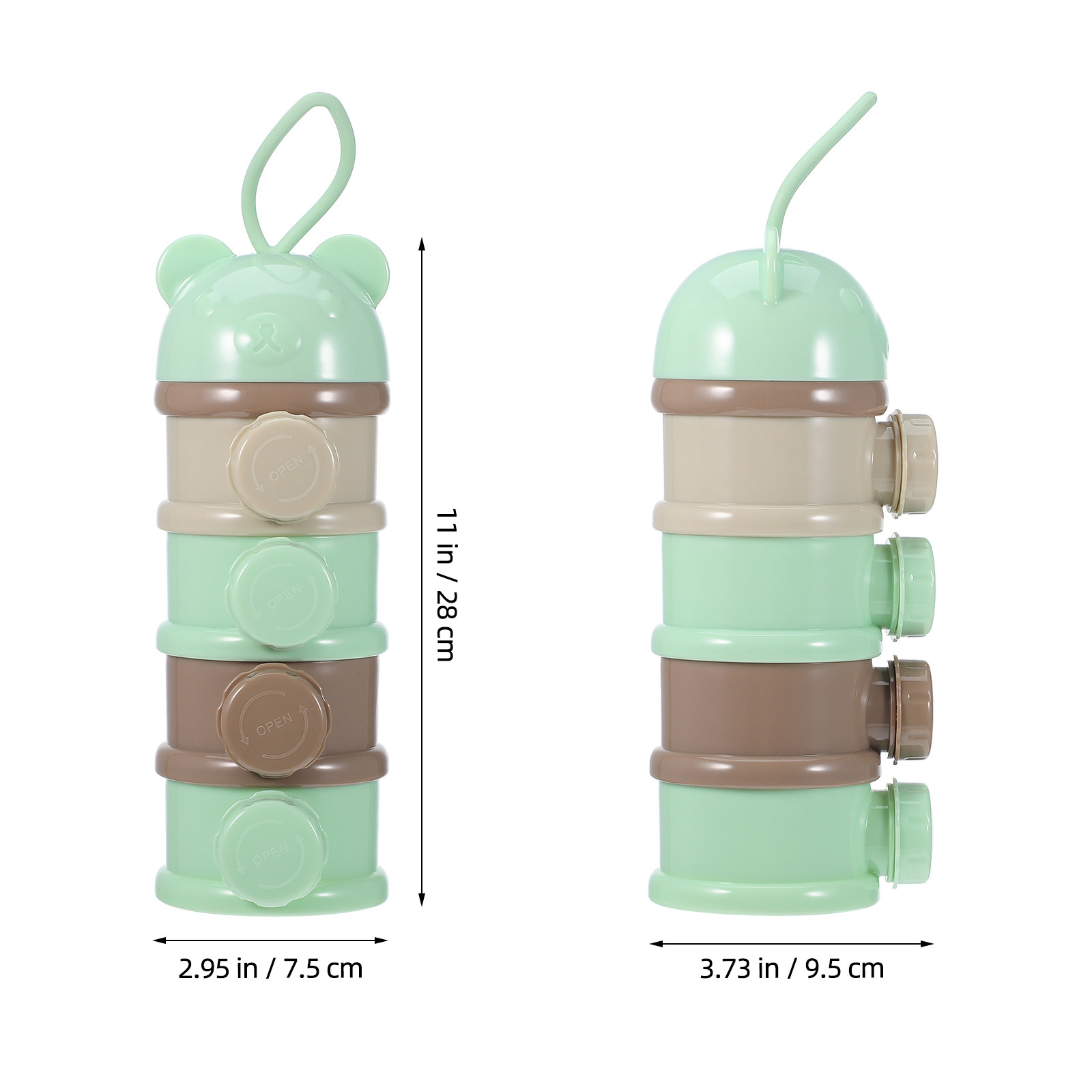 4-delige, draagbare melkpoeder - Baby Food Storage recensie en prijs
