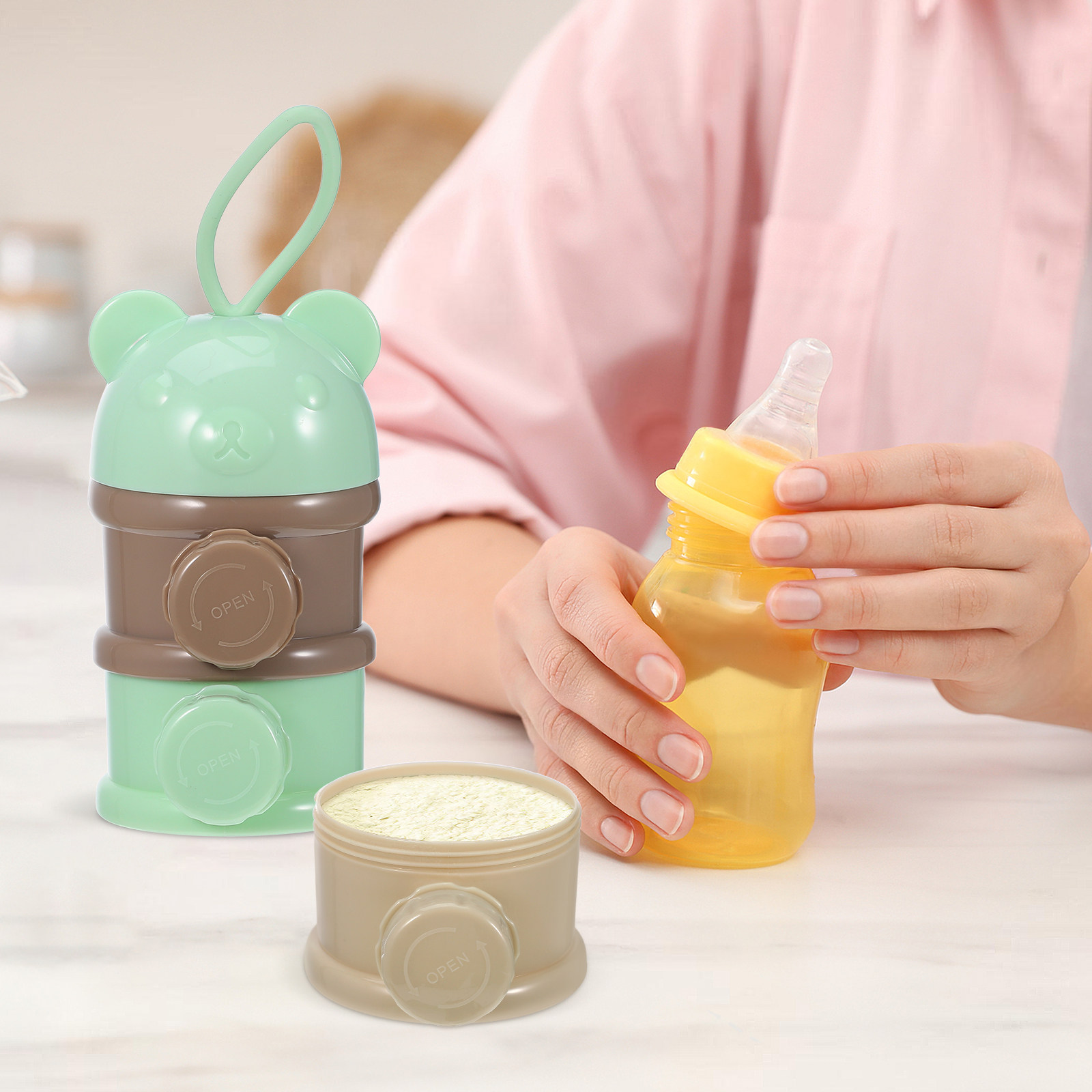 4-delige, draagbare melkpoeder - Baby Food Storage recensie en prijs