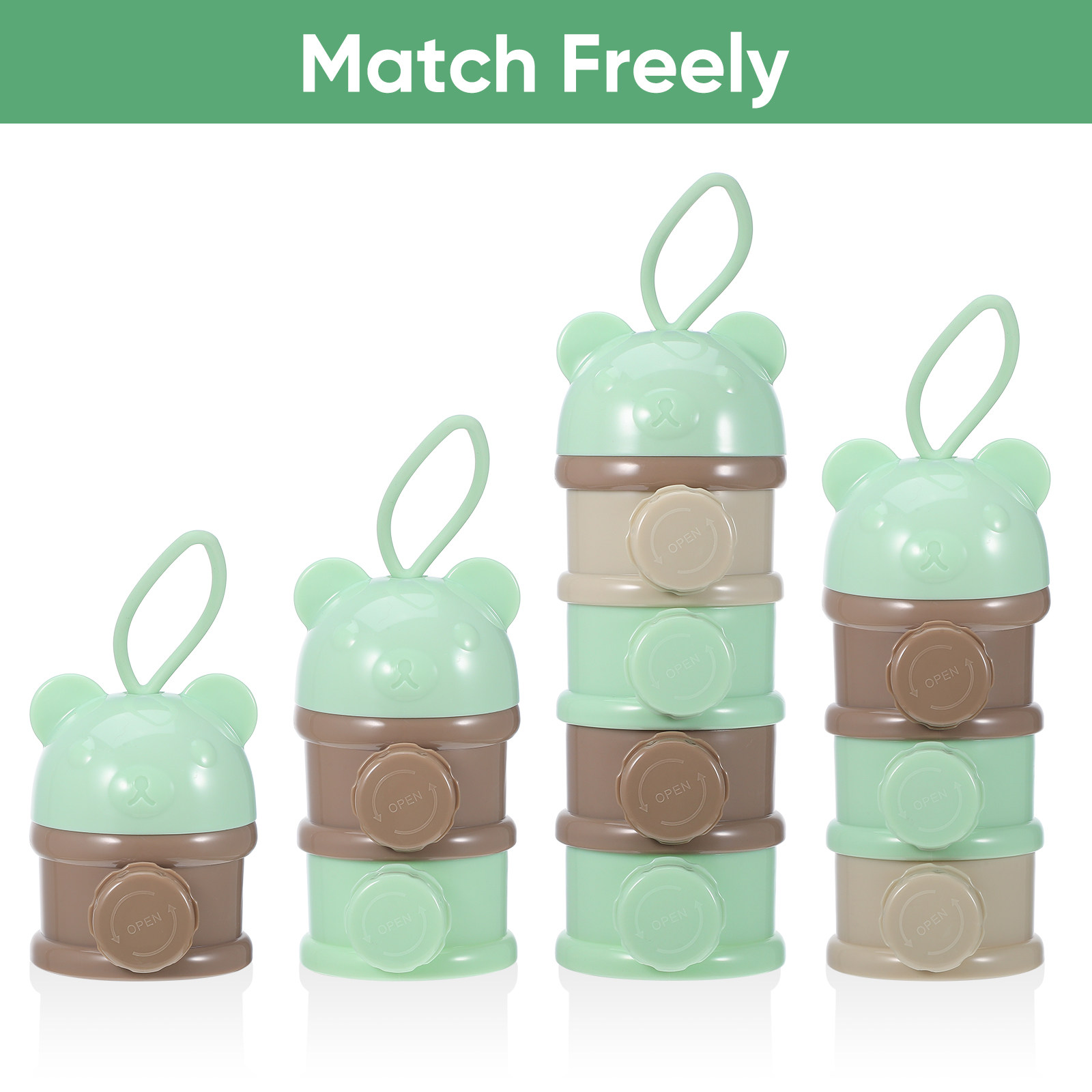 4-delige, draagbare melkpoeder - Baby Food Storage recensie en prijs