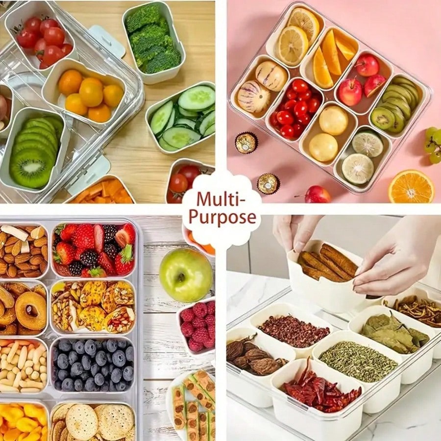 8-compartiments snackcontainer - Snack Container Travel recensie en prijs