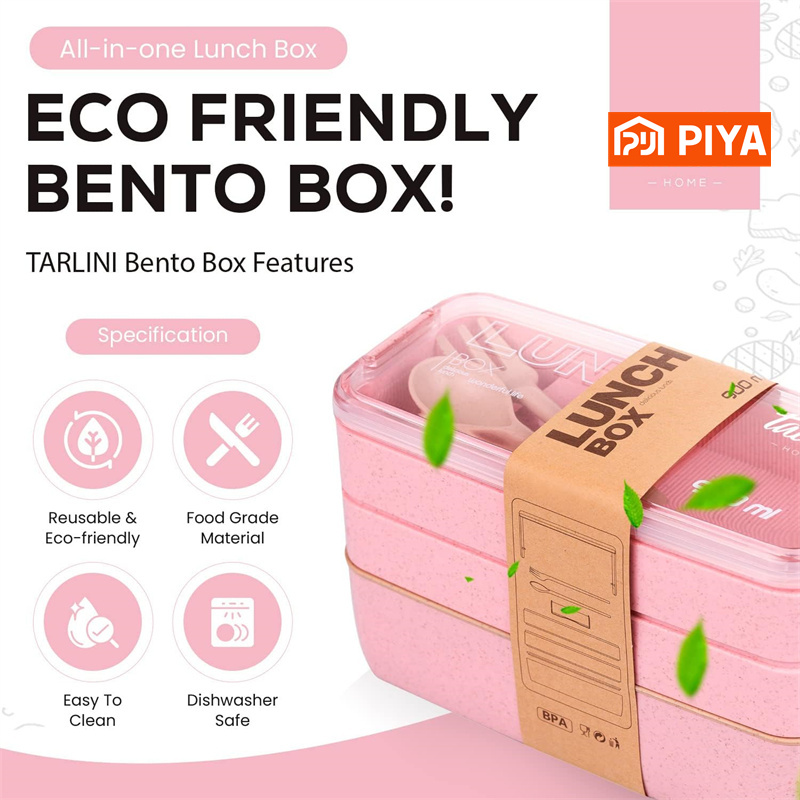 3-In-1 Compartiment Tarwe Stro - Snack Container Travel recensie en prijs
