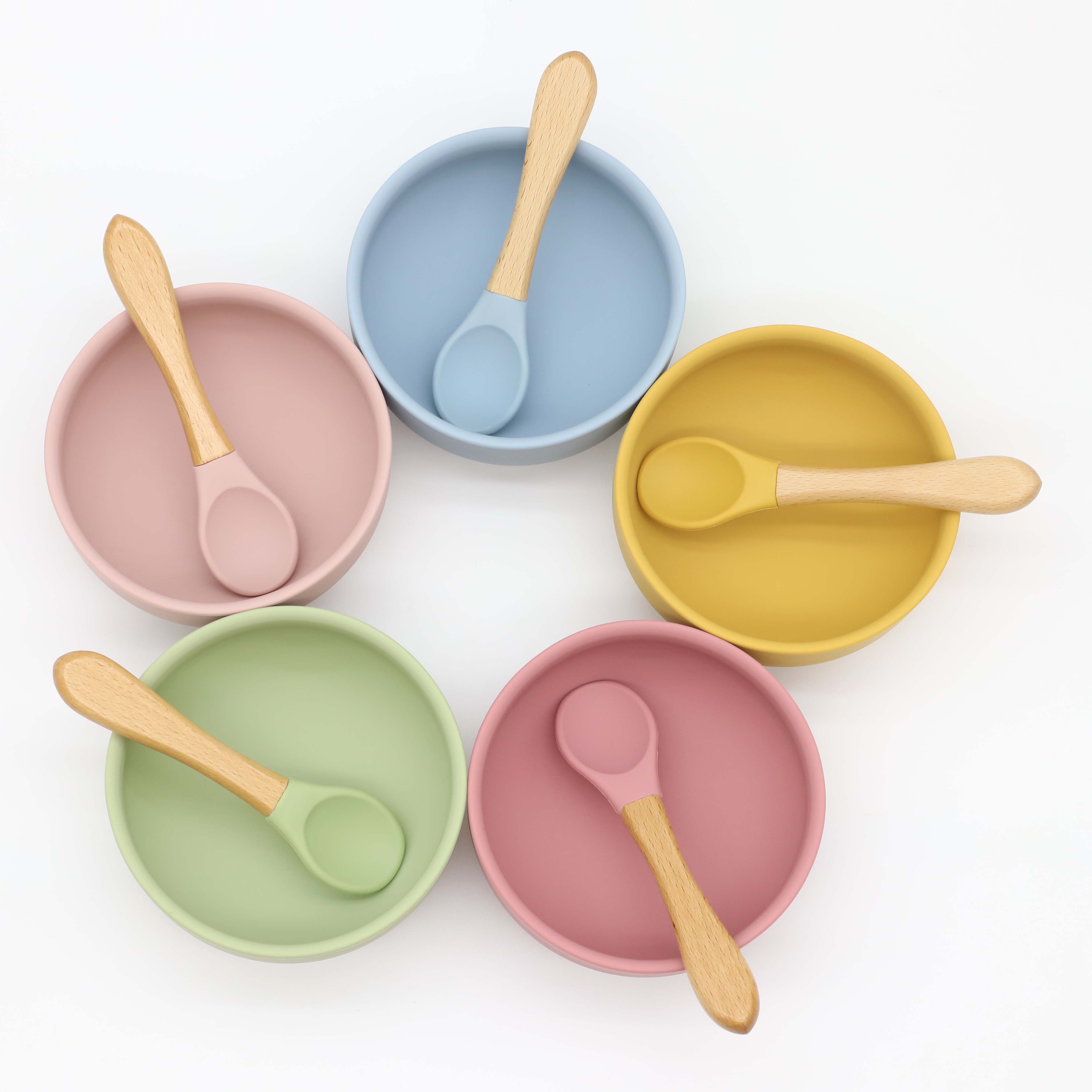 Siliconen kom met zuignap, lep - Baby Food Dinner recensie en prijs
