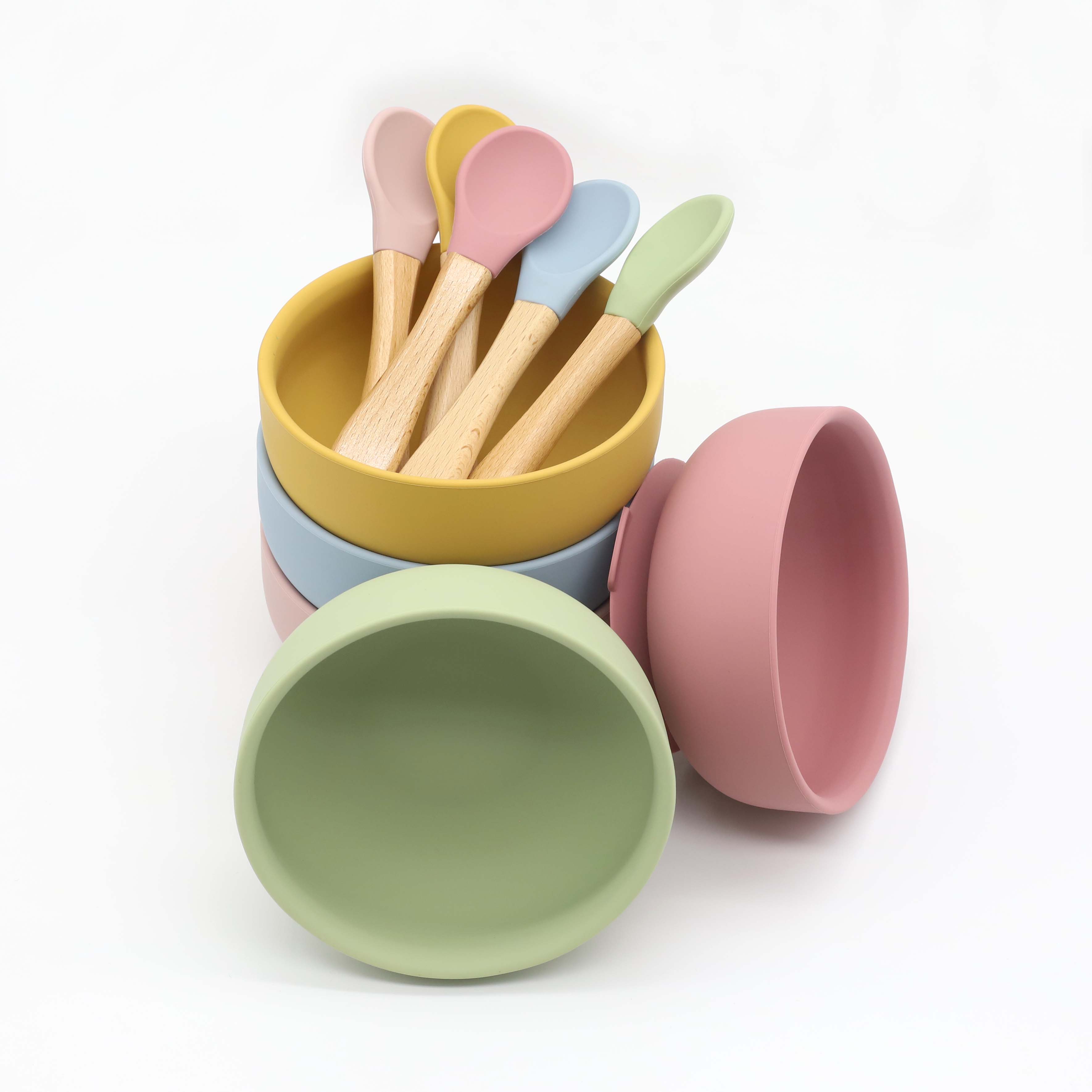 Siliconen kom met zuignap, lep - Baby Food Dinner recensie en prijs