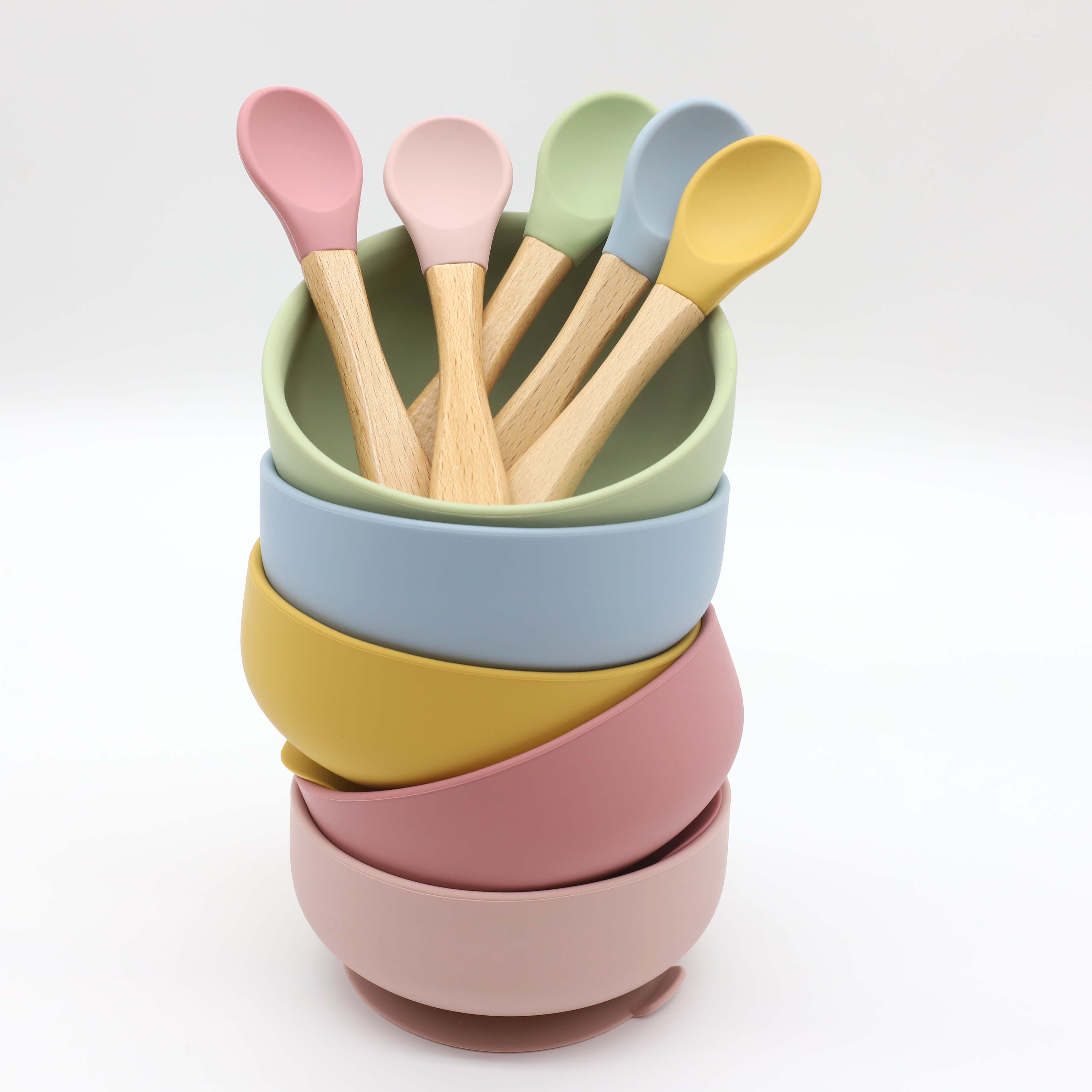 Siliconen kom met zuignap, lep - Baby Food Dinner recensie en prijs