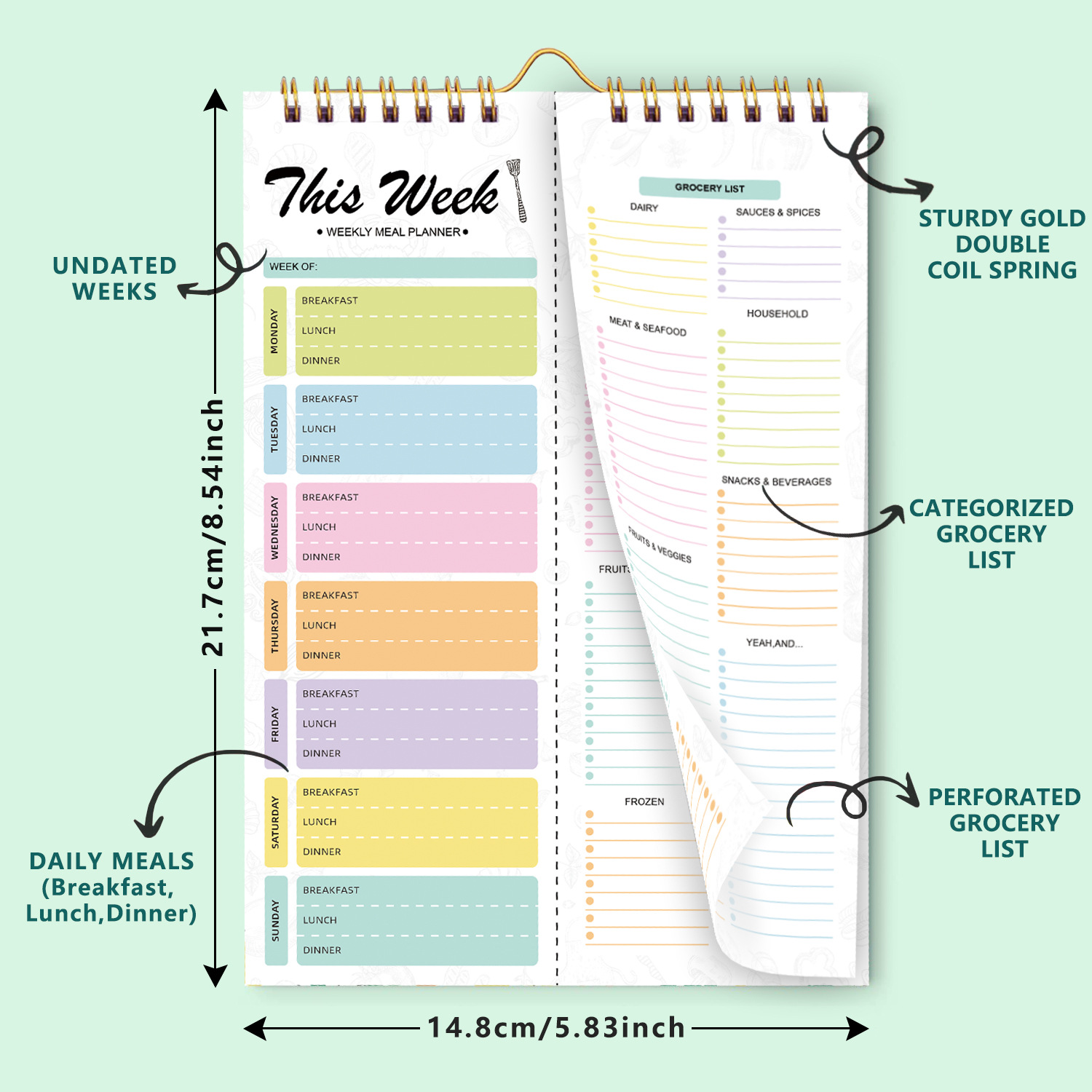 A5 spiraalvormig afscheurblok  - Baby Food Schedule recensie en prijs